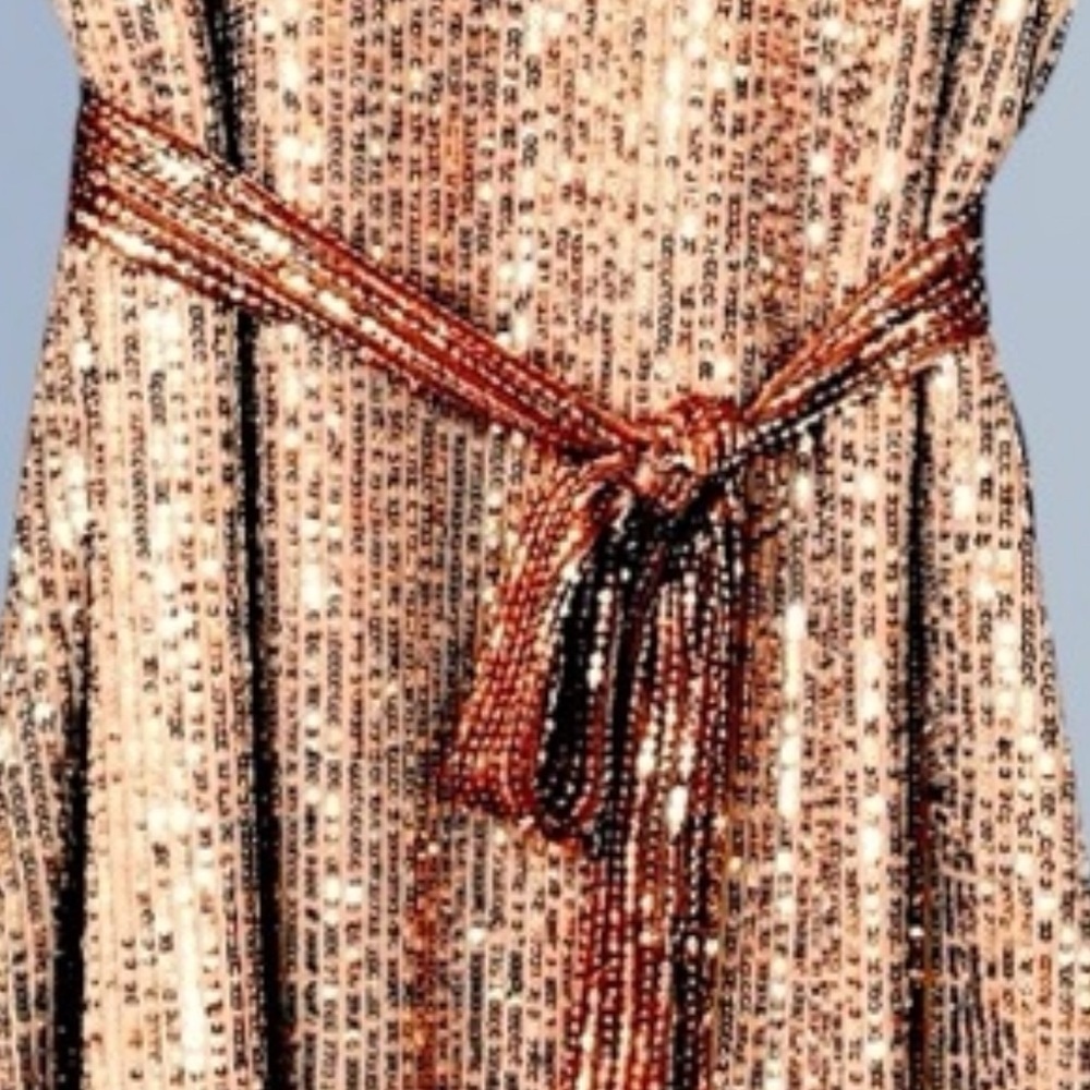NWT Anthropologie Metallic Sequin Tunic Dress Women’s XS Y2K Starling Whimsigoth - Picture 5 of 14